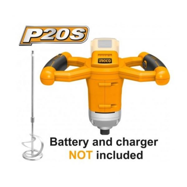 MEZCLADOR CEMENTO Y PINTURA INGCO INALAMB. 20V