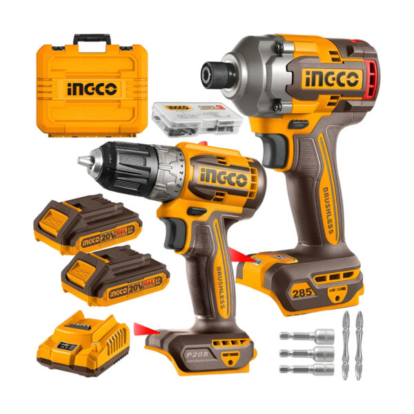 Kit INGCO Taladro inalámbrico + llave impacto